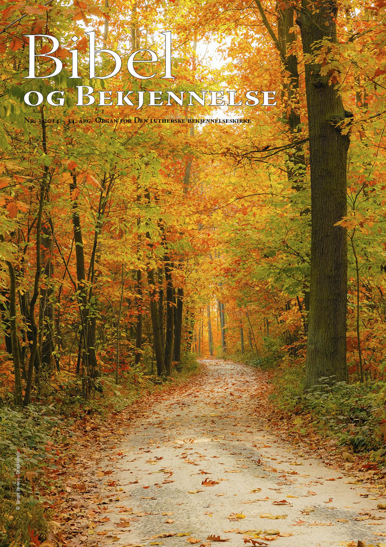 Bibel og bekjennelse 3-2014 (forside)